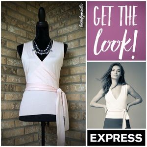 NWOT Express Silk Blend Surplice Wrap Blouse